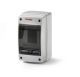 Armoire 1X4 modules saillie référence 3902-T de la marque FAMATEL coloris blanc et noir
