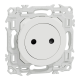  Image Odace - prise 2P affleurante - bornes automatiques - blanc craie