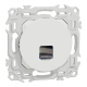  Image Odace - prise RJ45 - Cat6 UTP grade 1 à 2 - blanc craie