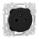  Image Odace - prise 2P+T affleurante - bornes automatiques - noir onyx