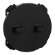  Image Odace - enjoliveur - pour double va-et-vient ou poussoir à levier - noir onyx