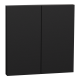 Image Odace Intégral - enjoliveur et plaque - pour VV ou poussoir double - Noir onyx