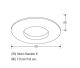 Image Spot s.d.b. alu brosse rond fixe pour dichro 50w maxi. ip65.verre sab