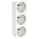 Unica - prise triple 2P+T - FR - 45° - Blanc - méca seul référence : NU307918 de la marque SCHNEIDER