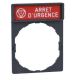  Image Harmony - porte-étiquette 30x40 + étiquette arret d'urgence' 8x27 - blanc/rouge