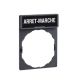  Image Harmony - porte-étiquette 30x40 + étiquette arret-marche' 8x27 - blanc/noir