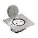  Image Prise de sol 2p+t fb carre inox brosse