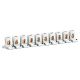 Barrette de 10 bornes séparables avec capacité par borne 2x16mm² et pas 21mm référence : 034002 de la marque LEGRAND