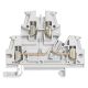  Image Bloc a vis de passage 2 jonctions - 2 et ages  2,5 mm2 (pas de 5 mm) gris
