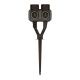  Image Piquet de jardin Plexo avec 2 prises précâblées anthracite