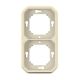  Image Support plaque encastré 2 postes montage horizontal/vertical Plexo sable