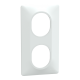  Image Ovalis - plaque de finition - 2 postes vertical - entraxe 71 mm - blanc
