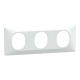  Image Ovalis - plaque de finition - 3 postes horizontal - entraxe 71 mm - blanc