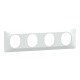  Image Ovalis - plaque de finition - 4 postes horizontal - entraxe 71 mm - blanc