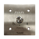 Bouton sonore + led monté sur façade inox 100x100 gravée porte braille