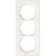  Image Odace styl, plaque blanc 3 postes verticaux entraxe 57mm