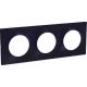  Image Odace styl, plaque anthracite 3 postes horiz./vert. entraxe 71mm