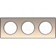  Image Odace touch, plaque bronze brossé liseré anthracite 3 postes horiz./vert. 71mm