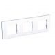  Image Altira - plaque de finition - 3 postes horizontal - entraxe 71mm - blanc polaire