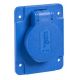  Image Pratika - socle de prise nf 65x85mm - 2p+t 10-16 a - ip54 - connex. arr. - bleu