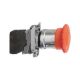  Image Harmony xb4 - bouton arrêt urgence - pousser tourner - 1f+1o - rouge - ø40