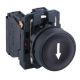  Image Harmony bouton-poussoir noir ø22 retour à ressort encastré noir flèche bas 1no