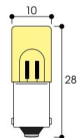 Image LM - TUBE NEON 10X28 220V 1,3MA BA9S