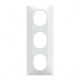 Image Ovalis - plaque de finition - 3 postes vertical - entraxe 71 mm - blanc