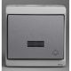 Image Mureva - bouton-pouss. lumin. avec picto sonnerie - gris en saillie - ik07 ip55