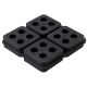 Image Plots amortisseurs elastomere x4  dim 45x45mm epaisseur 21mm charge maxi 3kg/cm2