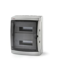 Armoire 2X13 modules saillie référence : 3926-TTB1 de la marque FAMATEL coloris blanc et noir