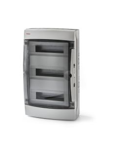 Armoire 3X14 modules saillie référence 3942-TTB1 de la marque FAMATEL coloris blanc et noir