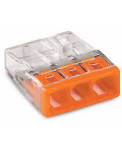  Image Borne wago 2273 - 3 x 0,5 à 2,5mm² transparent / orange