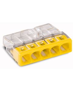  Image Borne wago 2273 - 5 x 0,5 à 2,5mm² transparent / jaune
