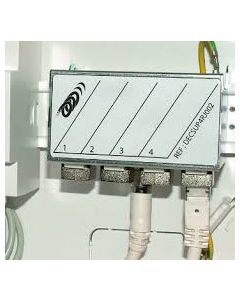 Support métal 4 RJ45 - HNI - Rail DIN - Fil de terre référence : DECSUP4RJ002 de la marque DECELECT
