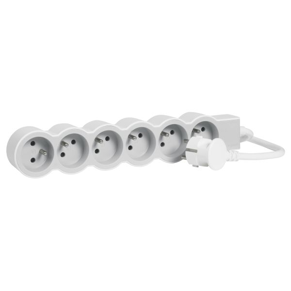 MULTIPRISE FB 4X2P+T STANDARD 3M 1.5MM2 BLANC/GRIS LEGRAND