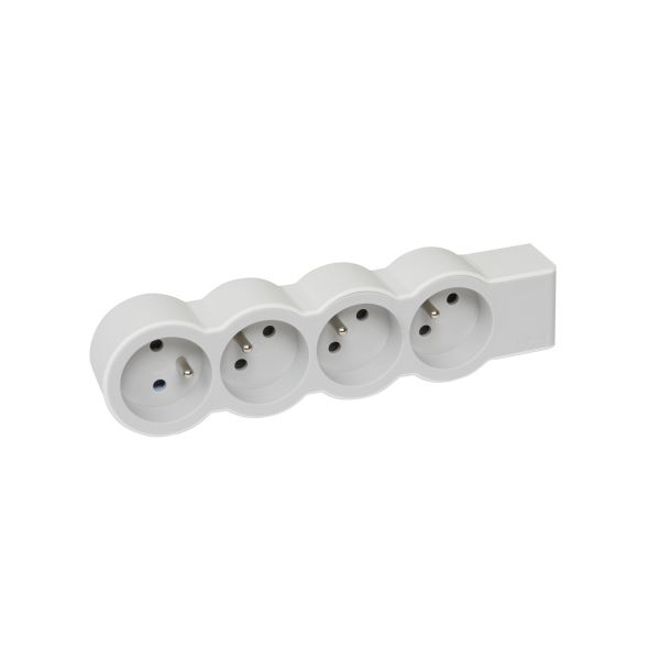 MULTIPRISE FB 4X2P+T STANDARD 3M 1.5MM2 BLANC/GRIS LEGRAND